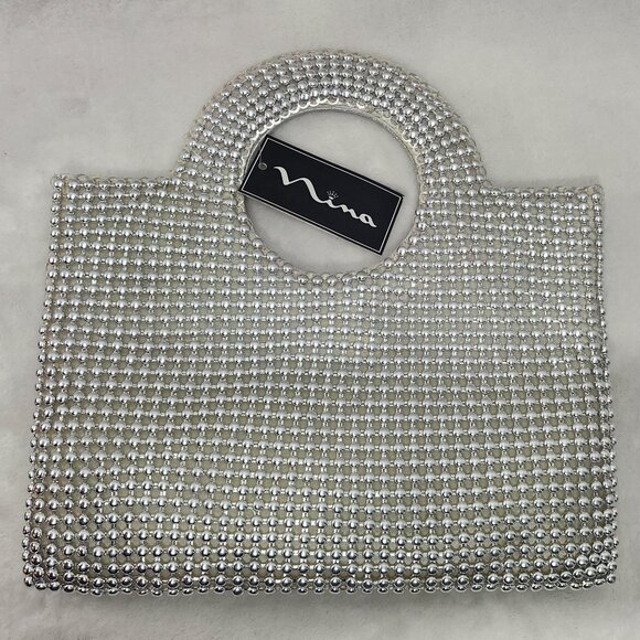*New Low price! * Nina Ruri Silver Bead Bag - Picture 2 of 6